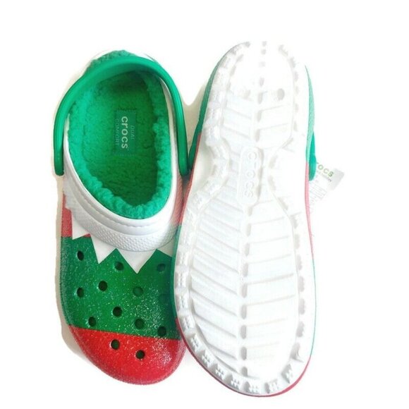 Crocs Classic Lined Holiday Slip On Clog Shoes Mens 10 Womens 12 Sandals - Picture 7 of 8